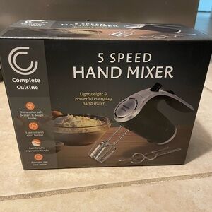 Black and Silver 5-Speed Hand Mixer
